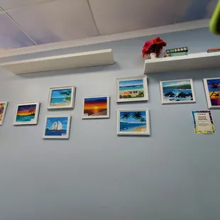 Original acrylic paintings on display for sale