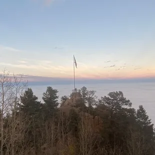 Flag service above the clouds