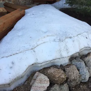 Block of snow/ice in mid-May