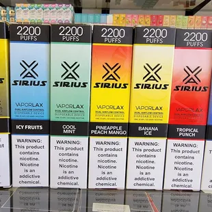 Vaporlax Sirius disposables 2200 puffs.