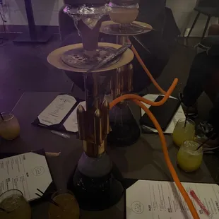 a group of cocktails on a table