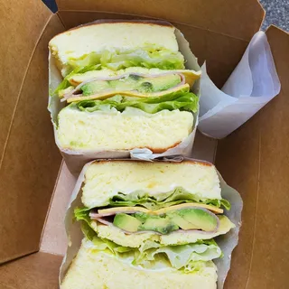 Ham Castella Sandwich with Chips