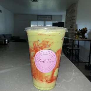 a cup of iced coffee