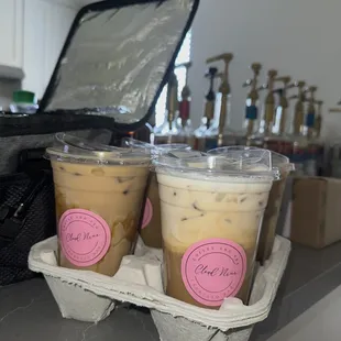 two cups of iced coffee