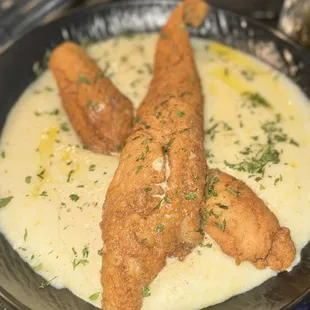 Fish and Fried Fish &amp; Grits
