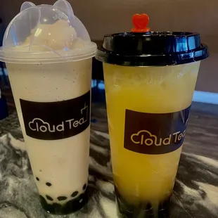 new cups！！milk tea smoothie and mango