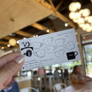 They offer a frequent rewards stamp card!