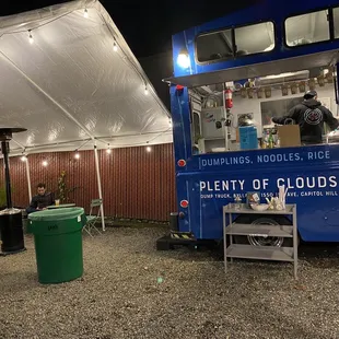 Heat lamps and an amazing food truck