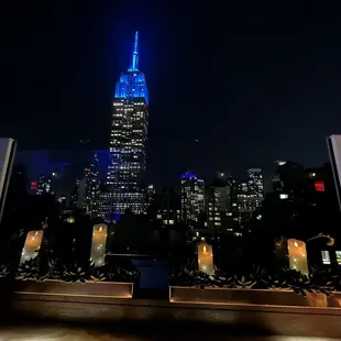 a view of a city at night