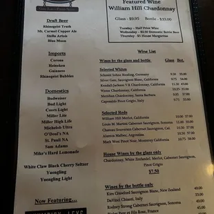 Menu back 2023 august