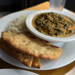 Saag paneer plus naan