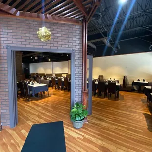 the dining area of a restaurant