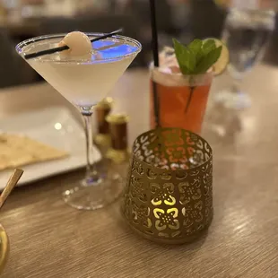 Lychee martini and pink passion