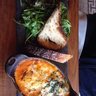 Baked eggs with chorizo and Manchego  This is to die for!!!!!!!!!