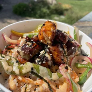 Salmon poke special.