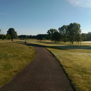 From the cart path on the front 9