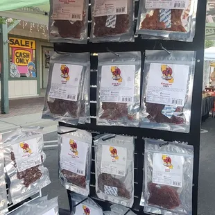 Large array of exotic game jerky