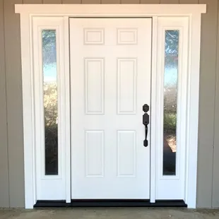 Here is another exterior door that was installed this week. It really brightened up this entry way.