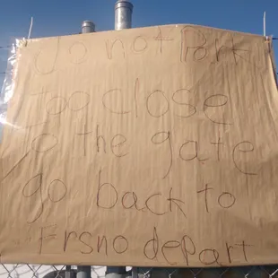 This is the 2nd sign telling truck drivers to go back to Fresno. Good one, Clovis glass.