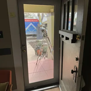 Inside view to the street.