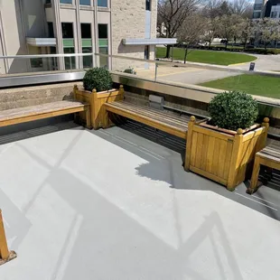 benches on the balcony
