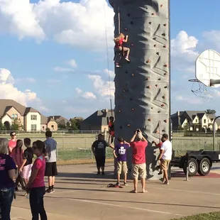 Rock climbing wall