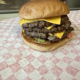 Small triple with cheese