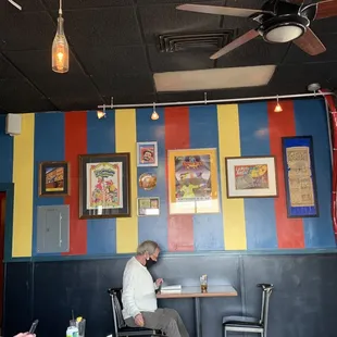 a man sitting at a table