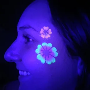 Glow in the dark airbrush tattoos