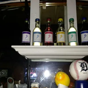 bottles of alcohol on a shelf