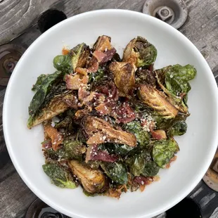 Parmesan Bacon Brussels Sprouts