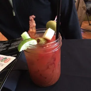 Bloody Mary with bacon flavored vodka