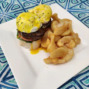 Filet Benedict with Truffle Fries