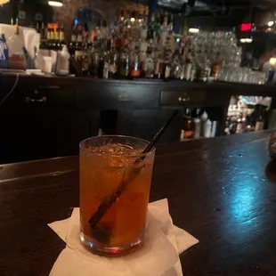 Old Fashion at the bar very tasty