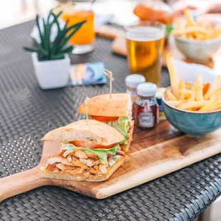 On the menu, explore our selection of sandwiches and gourmet burgers.