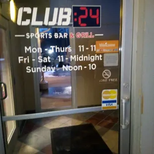 The grey sticker is the debit/credit card use fee policy for Club 24.  Read the fine print people!  You have officially been notified.