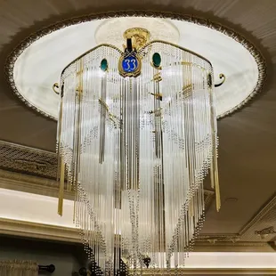 Chandelier inside restaurant