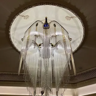 Super cool chandelier in the upstairs reception area