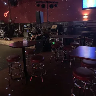 Empty tables reserved for whom?? 9pm on a Saturday.