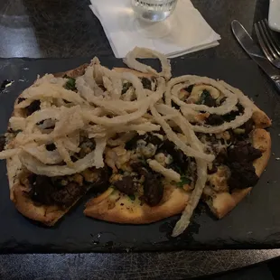 Black &amp; blue pizza