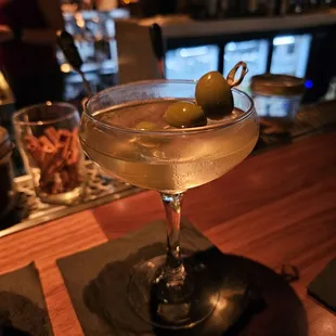 Dirty Gin Martini with Lemon