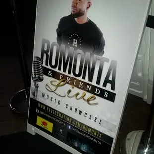 a sign for a concert