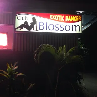 Club Blossom's new sign
