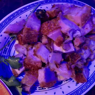 a plate of food on a table