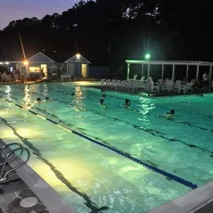 Pool at night