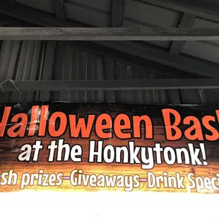 October 30. Live Band. Costume contest.