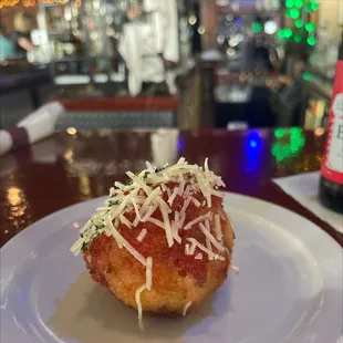 a plate of food on a table