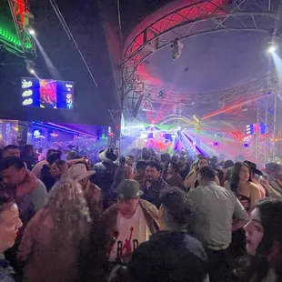 a crowd of people dancing