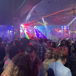 a crowd of people dancing