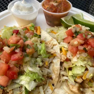 Taco Tuesday. $2.50 tacos. Choice of chicken, pork or beef. I got the chx. Great deal!!